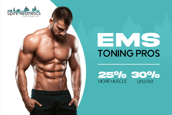 image of man with benefits of EMS toning pros treatment to help combat weight gain Owsestry