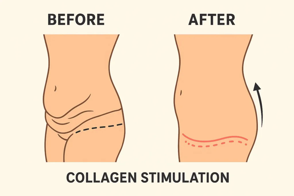 Before and after results for sagging skin after weight loss injections Owsestry