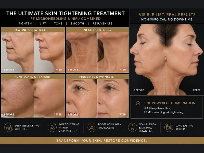 Results of combined treatment for the ultimate skin tightening treatment Owsestry